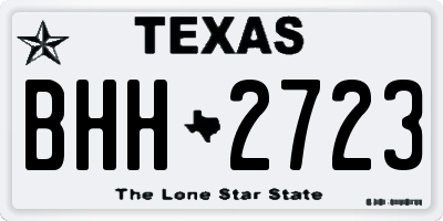 TX license plate BHH2723