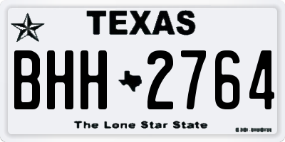 TX license plate BHH2764