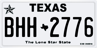 TX license plate BHH2776