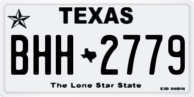 TX license plate BHH2779