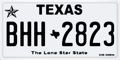 TX license plate BHH2823