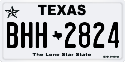 TX license plate BHH2824