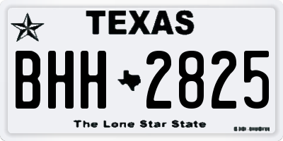 TX license plate BHH2825