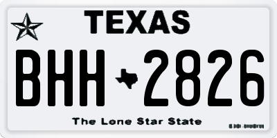 TX license plate BHH2826