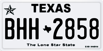 TX license plate BHH2858