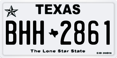 TX license plate BHH2861