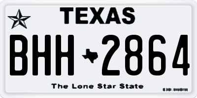 TX license plate BHH2864