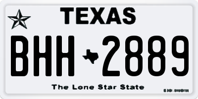 TX license plate BHH2889
