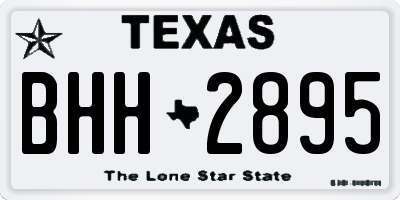 TX license plate BHH2895