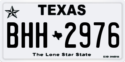 TX license plate BHH2976
