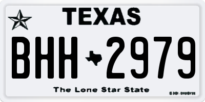 TX license plate BHH2979