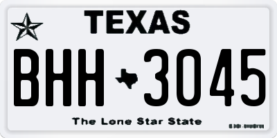 TX license plate BHH3045