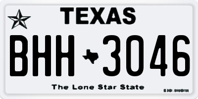 TX license plate BHH3046