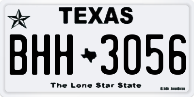 TX license plate BHH3056