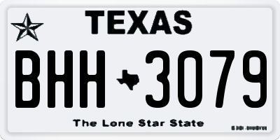 TX license plate BHH3079