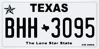 TX license plate BHH3095