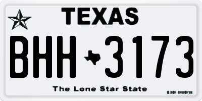 TX license plate BHH3173