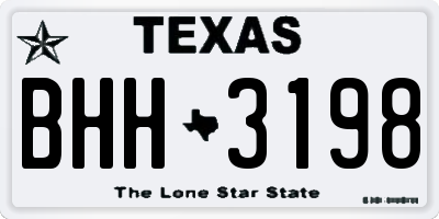 TX license plate BHH3198