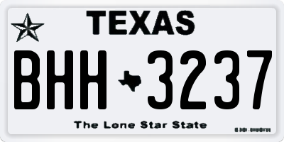 TX license plate BHH3237