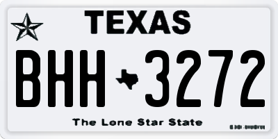 TX license plate BHH3272