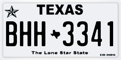 TX license plate BHH3341