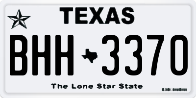 TX license plate BHH3370