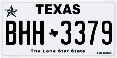 TX license plate BHH3379
