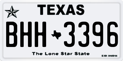 TX license plate BHH3396