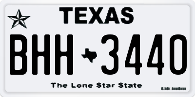 TX license plate BHH3440