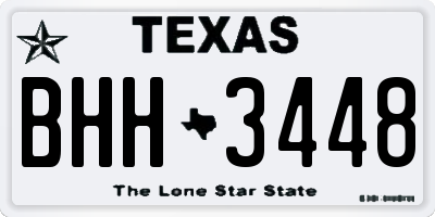TX license plate BHH3448