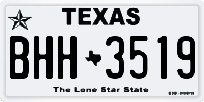 TX license plate BHH3519