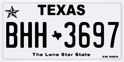 TX license plate BHH3697