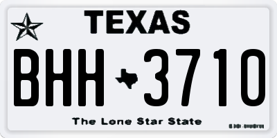 TX license plate BHH3710