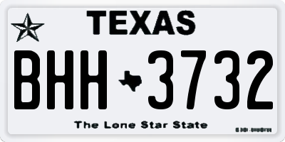 TX license plate BHH3732
