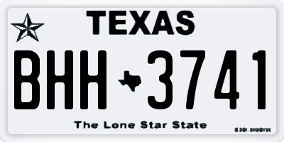 TX license plate BHH3741