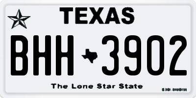 TX license plate BHH3902