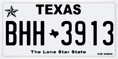 TX license plate BHH3913