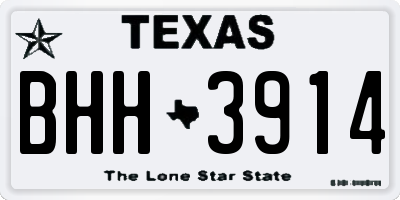 TX license plate BHH3914