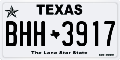 TX license plate BHH3917