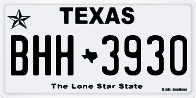 TX license plate BHH3930