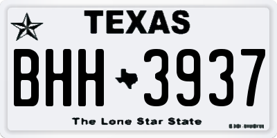 TX license plate BHH3937