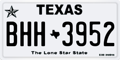 TX license plate BHH3952