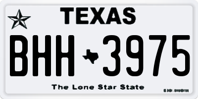 TX license plate BHH3975