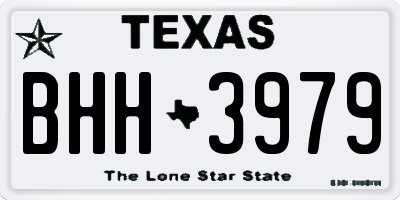 TX license plate BHH3979
