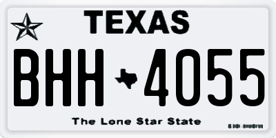 TX license plate BHH4055