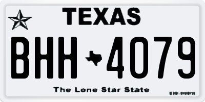 TX license plate BHH4079