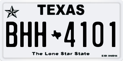TX license plate BHH4101