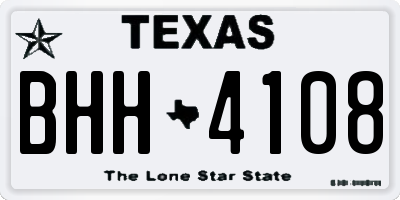 TX license plate BHH4108