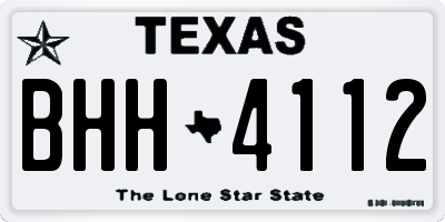 TX license plate BHH4112