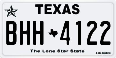 TX license plate BHH4122
